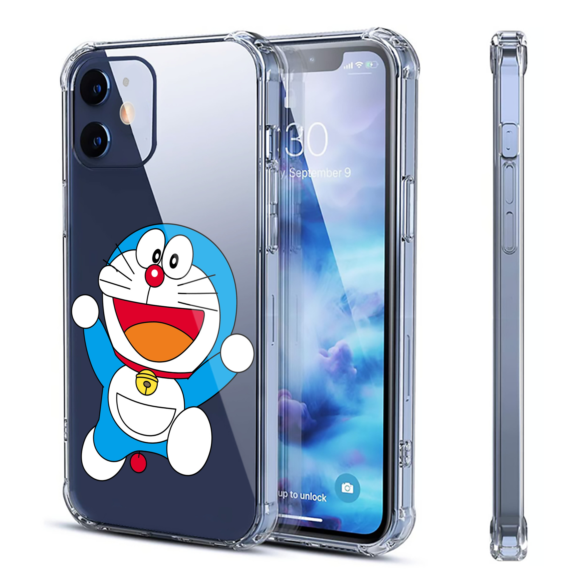 （画像用） ドラえもん Doraemon 【iPhone 12シリーズ対応】透明スマホケース（クリアソフトケース）